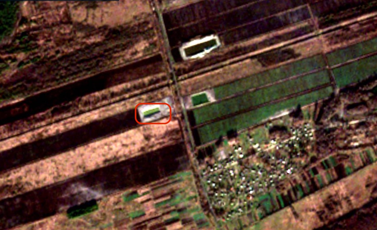 Супутниковий знімок датований кінцем грудня 2019 року з ставком ТОВ «Бугагро». Джерело — eos.com