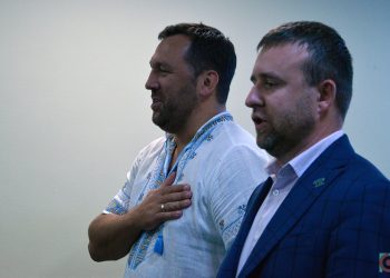 Головний «рухівець» Віктор Кривенко із волинським «рухівцем» Дмитром Климуком