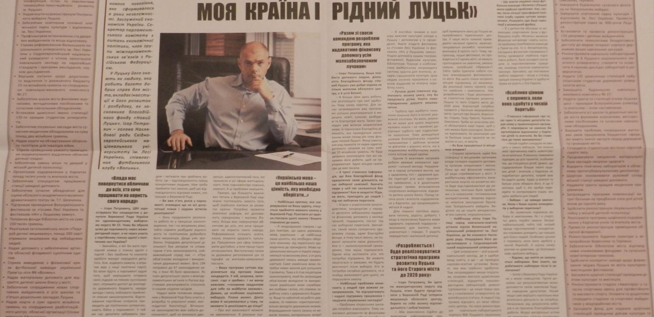 Передвиборча програма Ігор Палиця